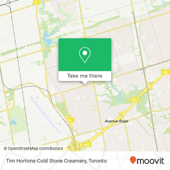 Tim Hortons-Cold Stone Creamery map