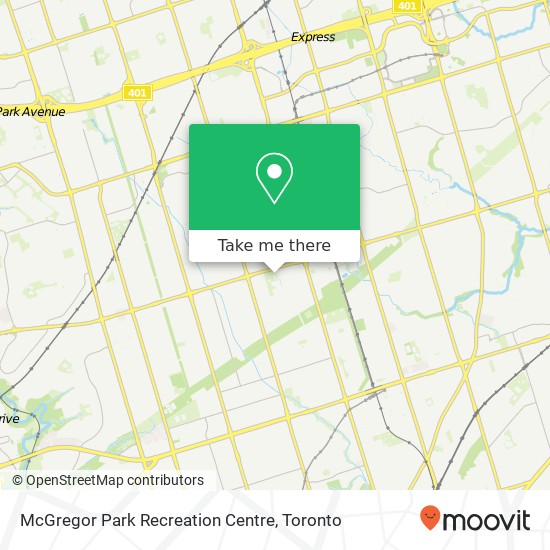 McGregor Park Recreation Centre map