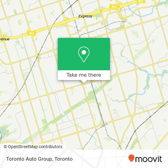 Toronto Auto Group map