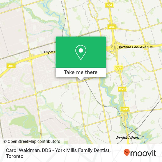 Carol Waldman, DDS - York Mills Family Dentist map