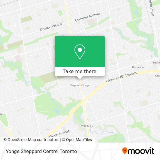 Yonge Sheppard Centre map