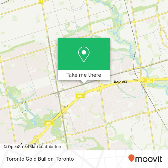 Toronto Gold Bullion map