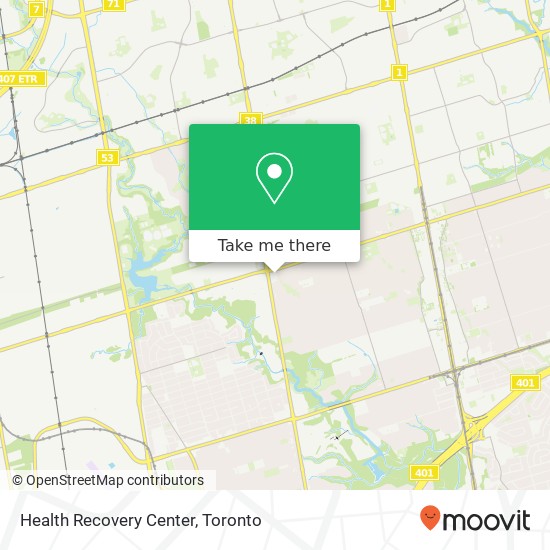 Health Recovery Center map