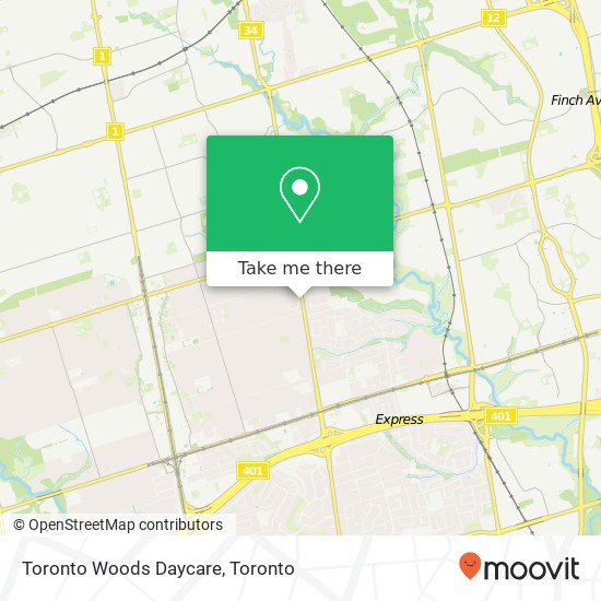 Toronto Woods Daycare map