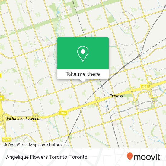 Angelique Flowers Toronto map