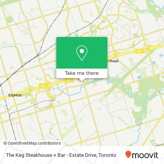 The Keg Steakhouse + Bar - Estate Drive map