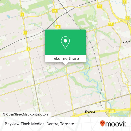 Bayview-Finch Medical Centre map