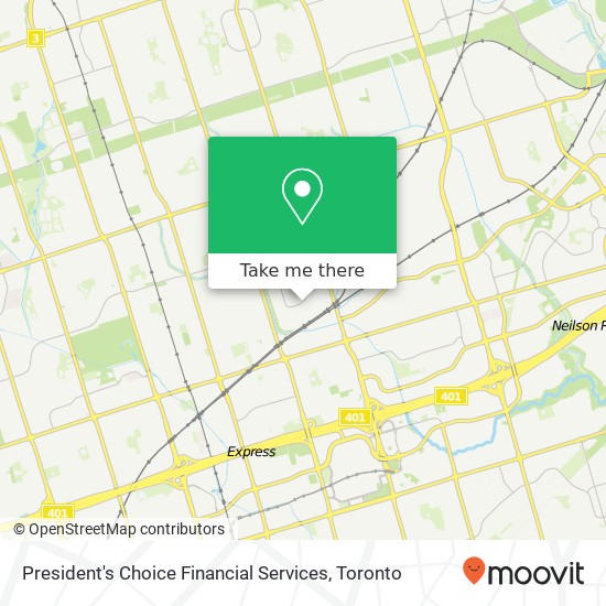 President's Choice Financial Services map