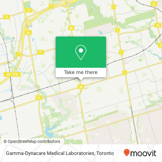 Gamma-Dynacare Medical Laboratories map