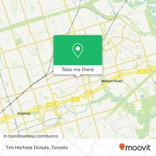 Tim Hortons Donuts map