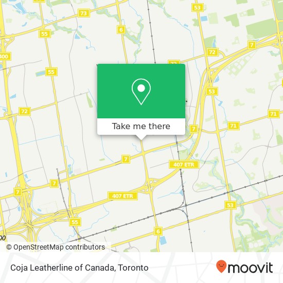 Coja Leatherline of Canada map