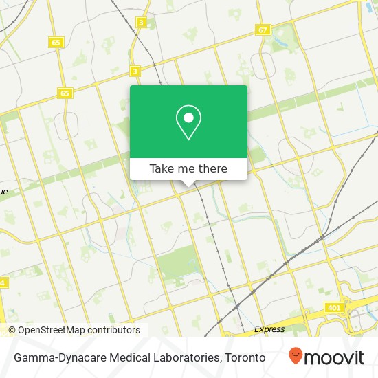 Gamma-Dynacare Medical Laboratories map