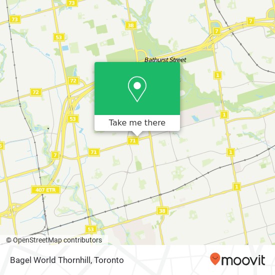 Bagel World Thornhill map