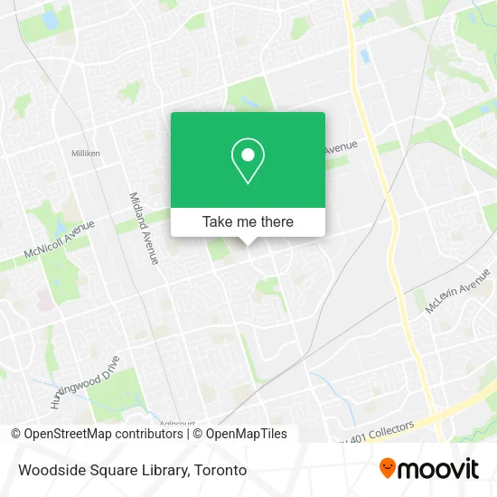 Woodside Square Library map