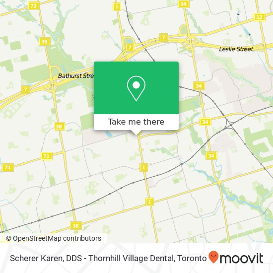 Scherer Karen, DDS - Thornhill Village Dental map