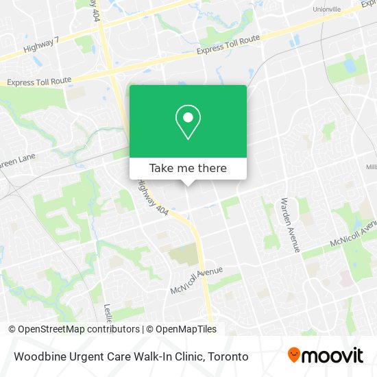 Woodbine Urgent Care Walk-In Clinic map