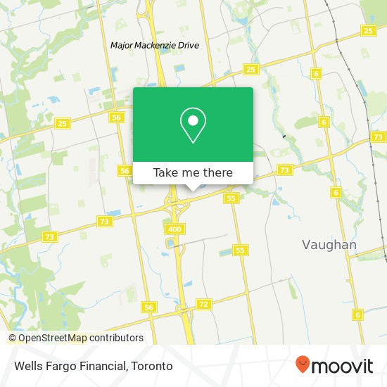 Wells Fargo Financial map