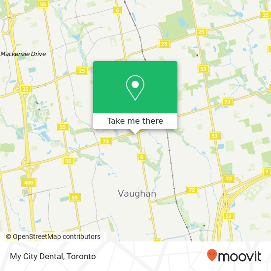 My City Dental map