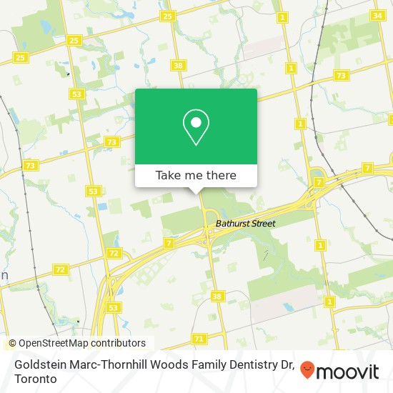 Goldstein Marc-Thornhill Woods Family Dentistry Dr map