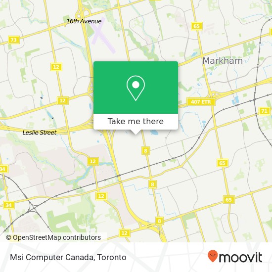 Msi Computer Canada map