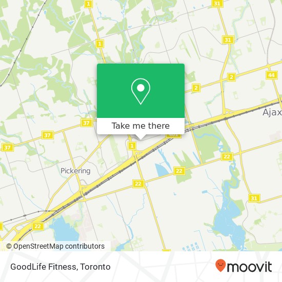 GoodLife Fitness map