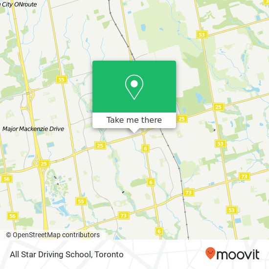 All Star Driving School map