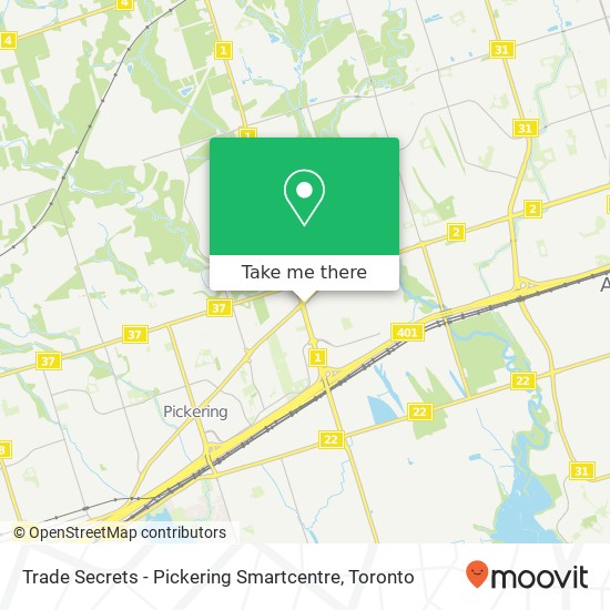 Trade Secrets - Pickering Smartcentre map