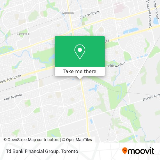 Td Bank Financial Group map