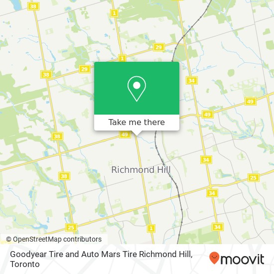 Goodyear Tire and Auto Mars Tire Richmond Hill plan