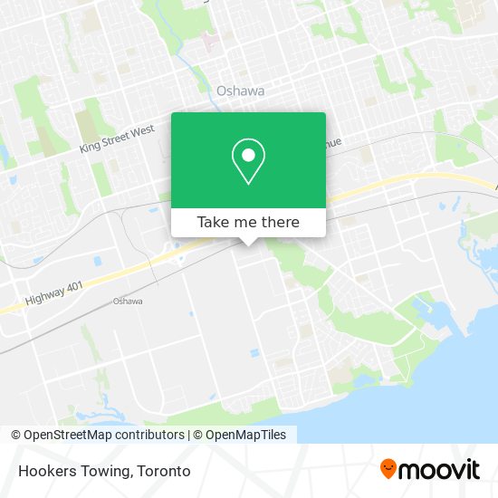 Hookers Towing map