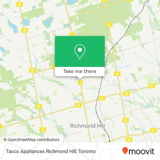 Tasco Appliances Richmond Hill map