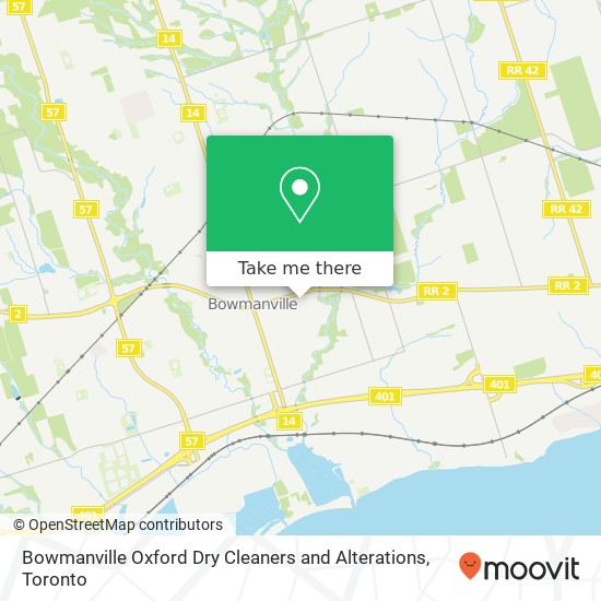 Bowmanville Oxford Dry Cleaners and Alterations map