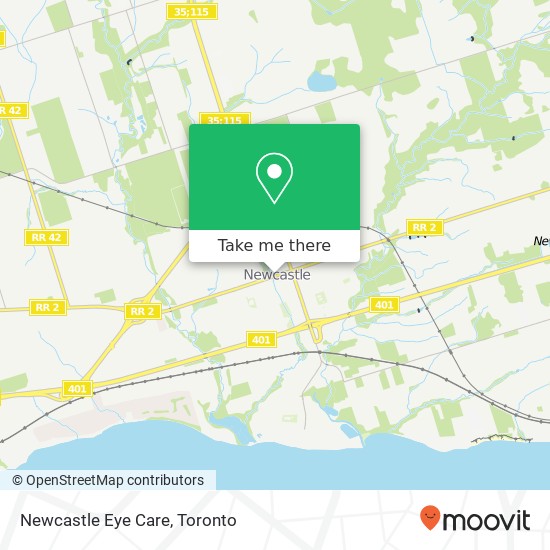 Newcastle Eye Care map