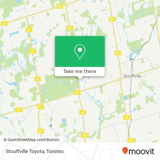 Stouffville Toyota map