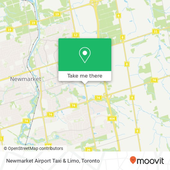 Newmarket Airport Taxi & Limo map