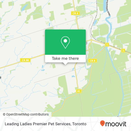 Leading Ladies Premier Pet Services map