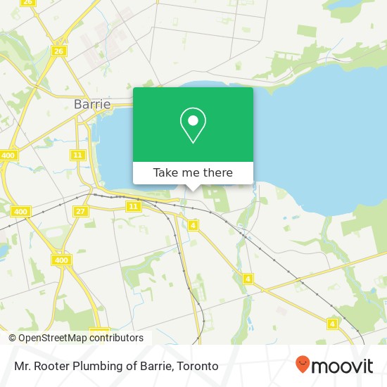 Mr. Rooter Plumbing of Barrie map