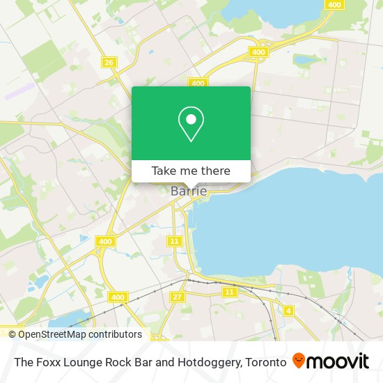 The Foxx Lounge Rock Bar and Hotdoggery map