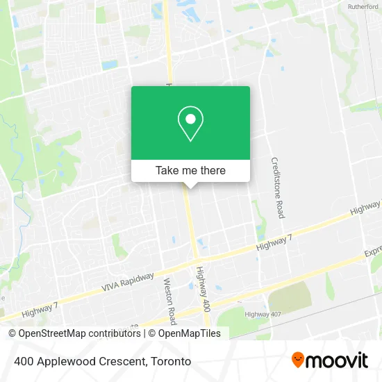400 Applewood Crescent map