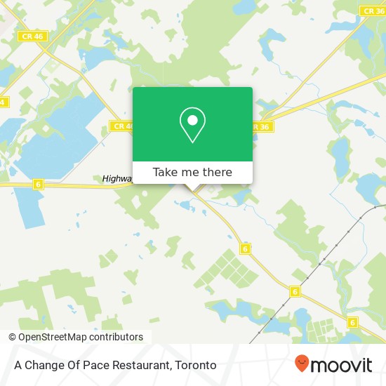 A Change Of Pace Restaurant map