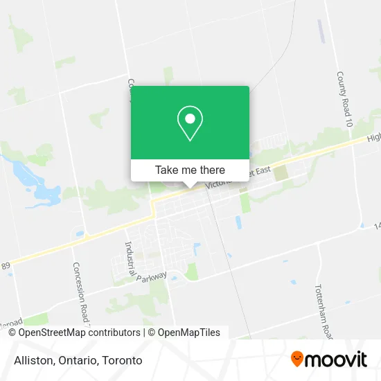 Alliston, Ontario map