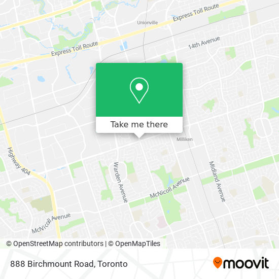 888 Birchmount Road map