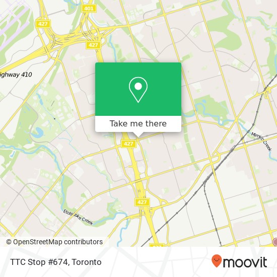 TTC Stop #674 map