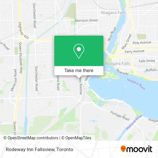 Rodeway Inn Fallsview map