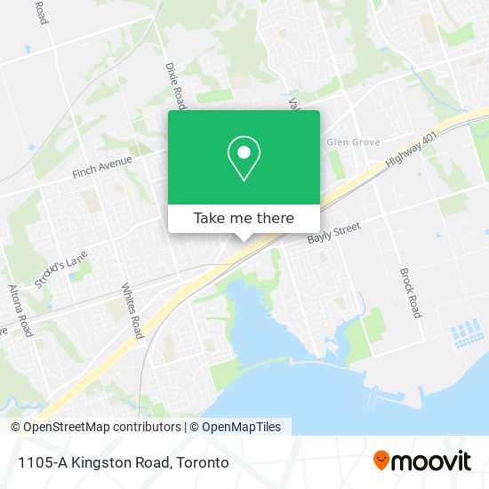 1105-A Kingston Road map