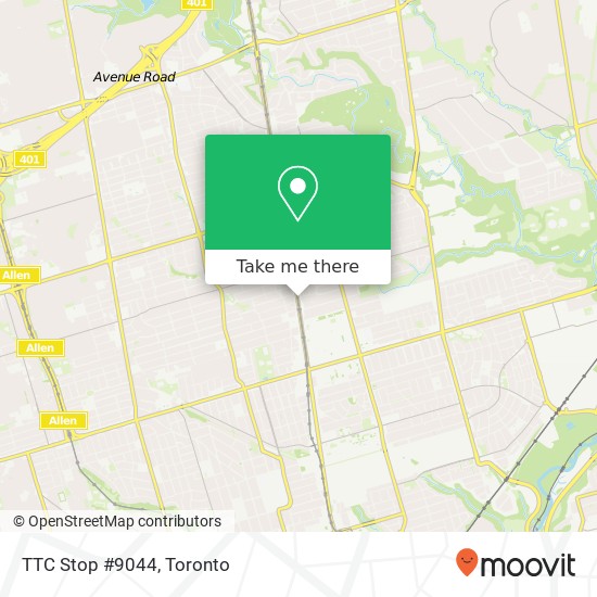 TTC Stop #9044 map