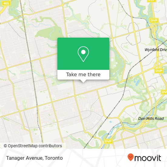 Tanager Avenue map
