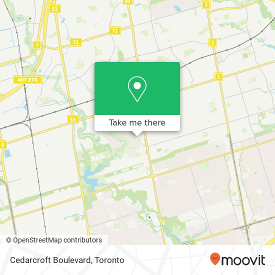 Cedarcroft Boulevard map