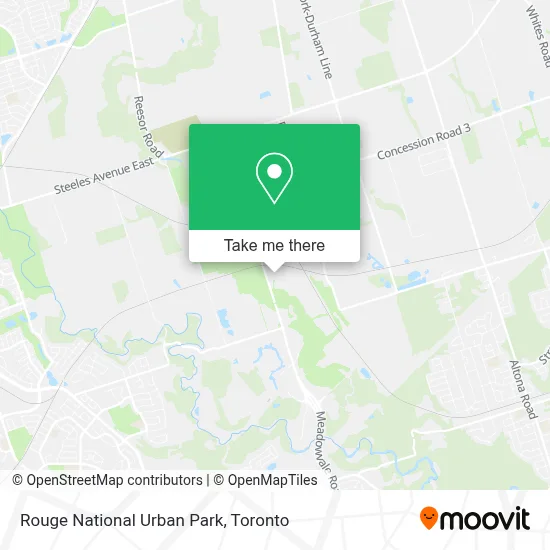 Rouge National Urban Park map