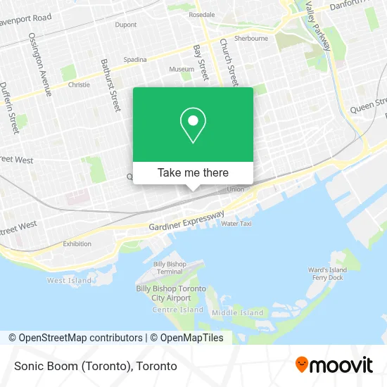 Sonic Boom (Toronto) map